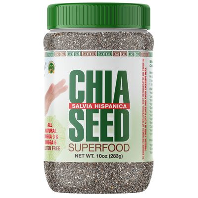 Sanar Naturals Chia Seeds - Omega-3, High Fiber and Protein Source - for Smoothies, Salads and More - Keto and Paleo Friendly - Vegan, Non-GMO, Gluten Free, 10 oz