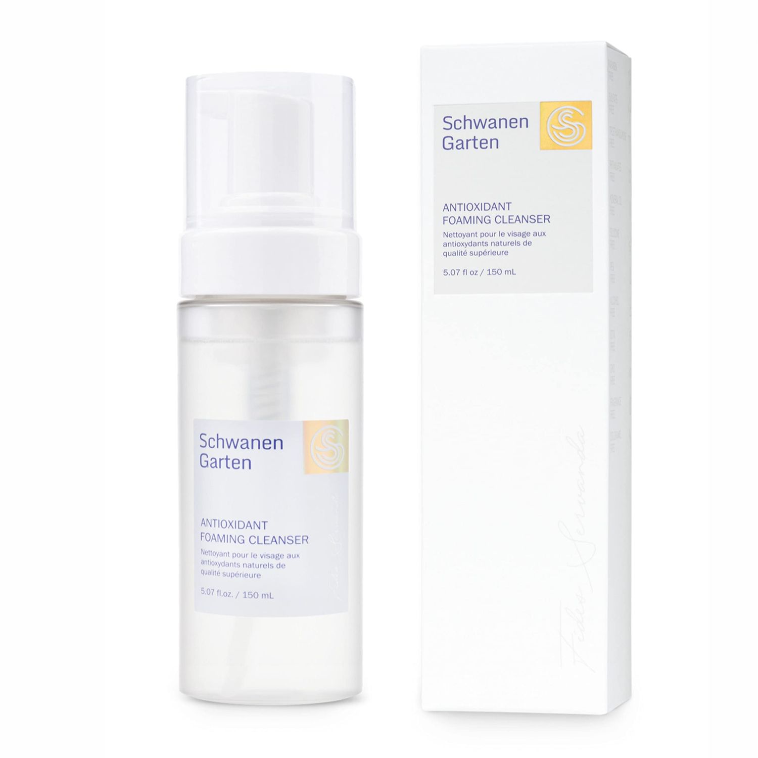 Schwanen Garten Foaming Cleanser 5.07oz / 150ml - SG Antioxidant Source, pH-balancing cleanser, Organically grown &amp; Handpicked ingredients, Vegan, Clean beauty, Korean skincare