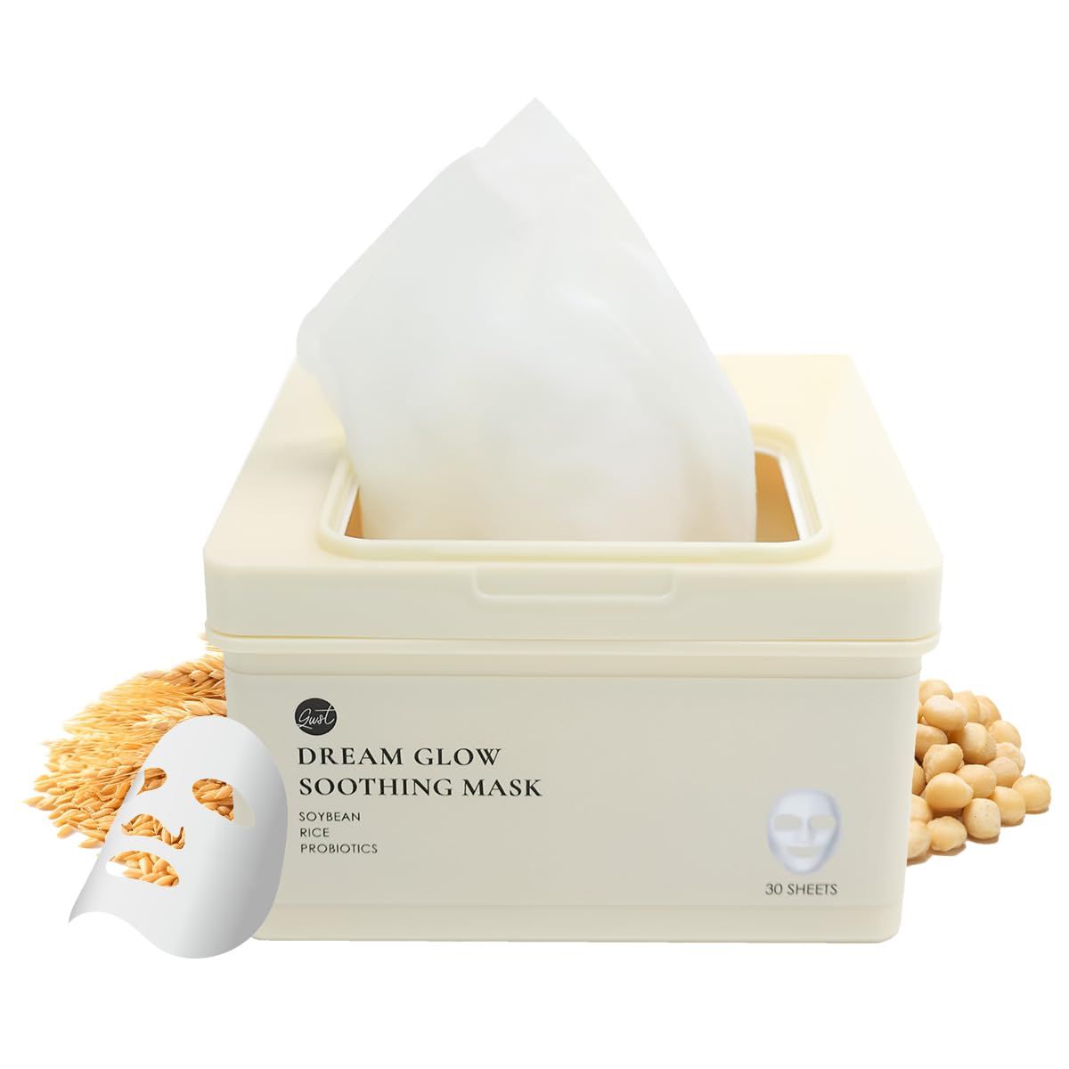 glowiest DREAM GLOW BEAUTY MASK (30ea) (Soybean Rice Probiotics)