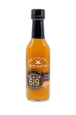 Blaze 619 Pineapple Habanero Hot Sauce - Medium Spicy Handmade All Natural Gluten Free Low Sodium No Sugar Added (5 oz.)