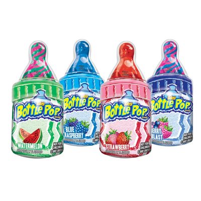 Baby Bottle Pop Candy, Pack of 4 Assorted Flavors by Lyza&#39;s Sweets &amp; Treats