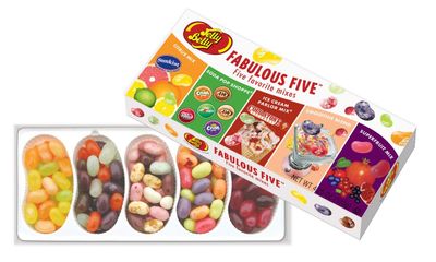 Jelly Belly Fabulous Five Jelly Bean Gift Box - 4.25 oz - Official, Genuine, Straight from the Source