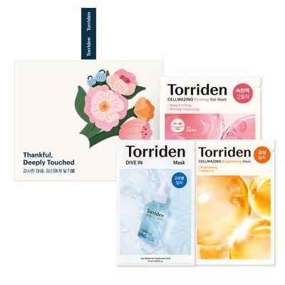 Torriden Special Mask Set (15 sheets) DIVE IN Hyaluronic Acid Mask (5 sheets) CELLMAZING Vita C Mask (5 sheets) CELLMAZING Collagen Firming Gel Mask (5 sheets) Korean Face Mask