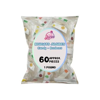 1lb Fruity Jujube Nougat - Jujube Nougat Candy - Chewy Candy - Bulk Candy by Lecsa Specialty Snacks