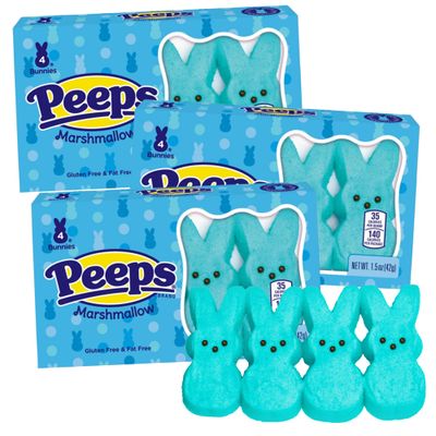 Needzo Candy Blue Easter Bunny Marshmallow Basket Stuffers (Pack of 3)