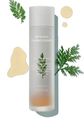MISSHA Artemisia Calming Essence 5.07 Fl oz / 150ml - 100% Artemisia Annua Extract Facial Toner for Sensitive Skin, Korean Toner with Double-Fermented Mugwort, Soothes Redness &amp; Acne