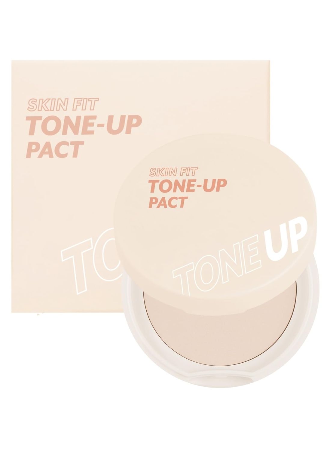 I&#39;M MEME Compact - Skin Fit Tone Up Pact FLawless Finish with Aqua Sebum, Soft &amp; Velvet Pressed Powder Compact, Smooth Pores &amp; Fine Lines, Korean Makeup, Translucent, Oily Skin, 0.35 Oz