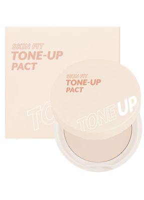 I&#39;M MEME Compact - Skin Fit Tone Up Pact FLawless Finish with Aqua Sebum, Soft &amp; Velvet Pressed Powder Compact, Smooth Pores &amp; Fine Lines, Korean Makeup, Translucent, Oily Skin, 0.35 Oz