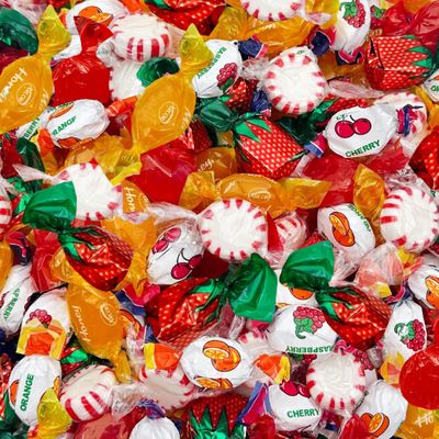 Hostess Mix - Hard Candy Assortment 3-Pound Bag Strawberry Bon Bons, Arcor Honey, Fruit-Filled, Peppermint Starlights, Cinnamon Discs