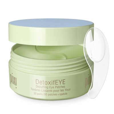 Pixi DetoxifEYE Depuffing Hydrogel Under-Eye Patches, Cucumber, Gold &amp; Caffeine For Under Eyes, Hydrate Eye Area, 30 pairs, 60 Patches