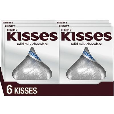 HERSHEY&#39;S KISSES Solid Milk Chocolate Candy Gift Boxes, 7 oz (6 Count)