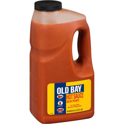 OLD BAY Hot Sauce, 64 fl oz - One 64 Fluid Ounce Bulk Container of Hot Sauce for Seafood Dishes, Wings, Burgers, Mac&#39; n Cheese and Bloody Marys