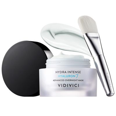 VIDIVICI Hydra Intense Hyaluron7 Advanced Overnight Mask - Long Lasting Moisturizing Face Sleeping Mask with Hyaluronic Acid - Included Luxurious Brush 1.69 oz.