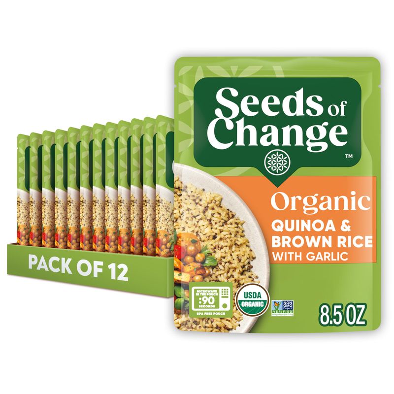SEEDS OF CHANGE Organic Quinoa &amp; Brown Rice 8.5 Ounce (Pack of 12)