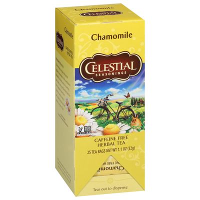 Celestial Seasonings Caffeine Free Chamomile Herbal Tea, 25 Tea Bags