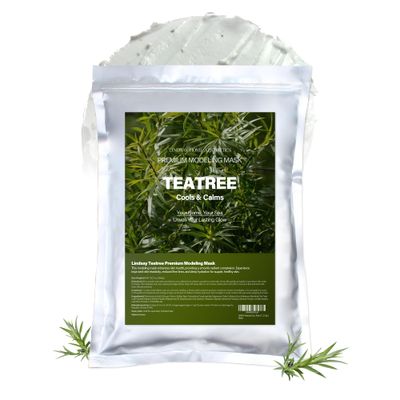 LINDSAY Premium Modeling Pack - Korean Skin Care Tea Tree Face Modeling Mask - Refreshing &amp; Hydrating Face Mask Spa Facial Peel-off Mask (Cool Tea Tree, 2.2 lb)