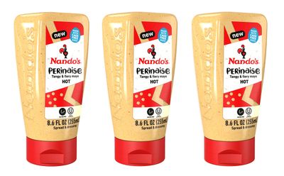 Nando&#39;s Hot Spicy Mayo PERinaise - Flavored Mayonnaise Spread &amp; Dressing - Gluten Free - 8.6 fl oz (3 Pack)