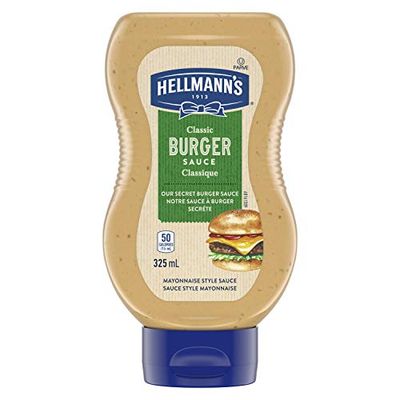 Hellmann&#39;s Classic Burger Sauce, Gluten Free and Certified Kosher, 325ml/11 fl.oz. Bottle