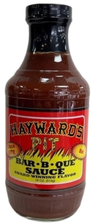 Kansas City Hayward&#39;s Pit Hot BBQ Bar-B-Que Sauce, 18.0 Ounce