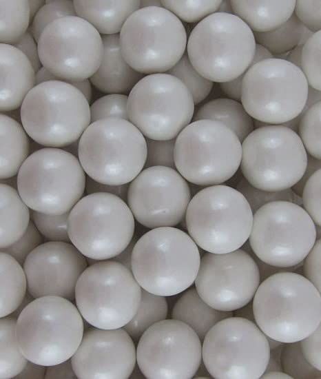 1 Inch Gumballs for Gumball Machin, Celebration Chewing Gum Balls (1 Pound, Shimmer Pearl White)