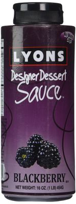 Lyons Designer Dessert Sauce, Blackberry, 16 Ounce Bottle
