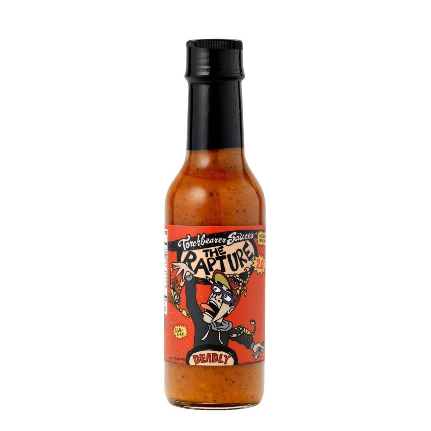 TorchBearer Sauces The Rapture Trinidad Scorpion Pepper Hot Sauce, 5 Fl Oz - Deadly Hot - All Natural, Vegan, Extract-Free, Made in USA