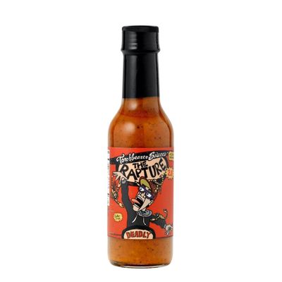 TorchBearer Sauces The Rapture Trinidad Scorpion Pepper Hot Sauce, 5 Fl Oz - Deadly Hot - All Natural, Vegan, Extract-Free, Made in USA