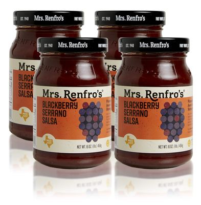 Mrs. Renfros Blackberry Serrano Salsa - Gluten Free (16-oz. jars, 4-pack)