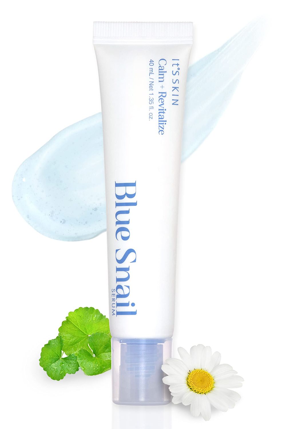 IT&#39;S SKIN Blue Snail Serum Day and Night Serum for Face with Snail Mucin Essence &amp; Centella Asiatica Hydrating Face Serum for Radiant Skin Korean Skin Care Serum (Pack of 1, 1.35 fl oz)