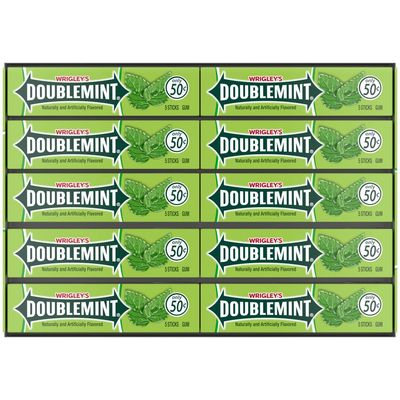 DOUBLEMINT WRIGLEY&#39;S DOUBLEMINT Chewing Gum Bulk Pack, 5 Stick (Pack of 40)