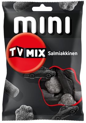 2 Bags x 110g of Malaco Tv Mix - Salmiakkinen (Salmiak Mix) - Salty Licorice - Wine Gums - Candy - Sweden