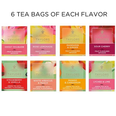 Taylors of Harrogate Green Tea &amp; Herbal Infusions Variety Box, 48 Count
