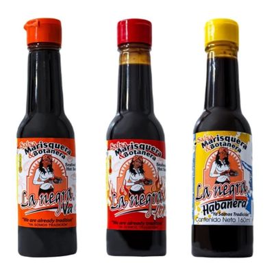 La Negra Va Salsa Marisquera &amp; Botanera (Pack of 3-5.4 Oz Each)