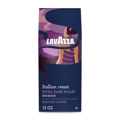 Lavazza Italian Roast Ground Coffee 12oz Bag, Extra Dark Roast (Pack of 1) - Package May Vary