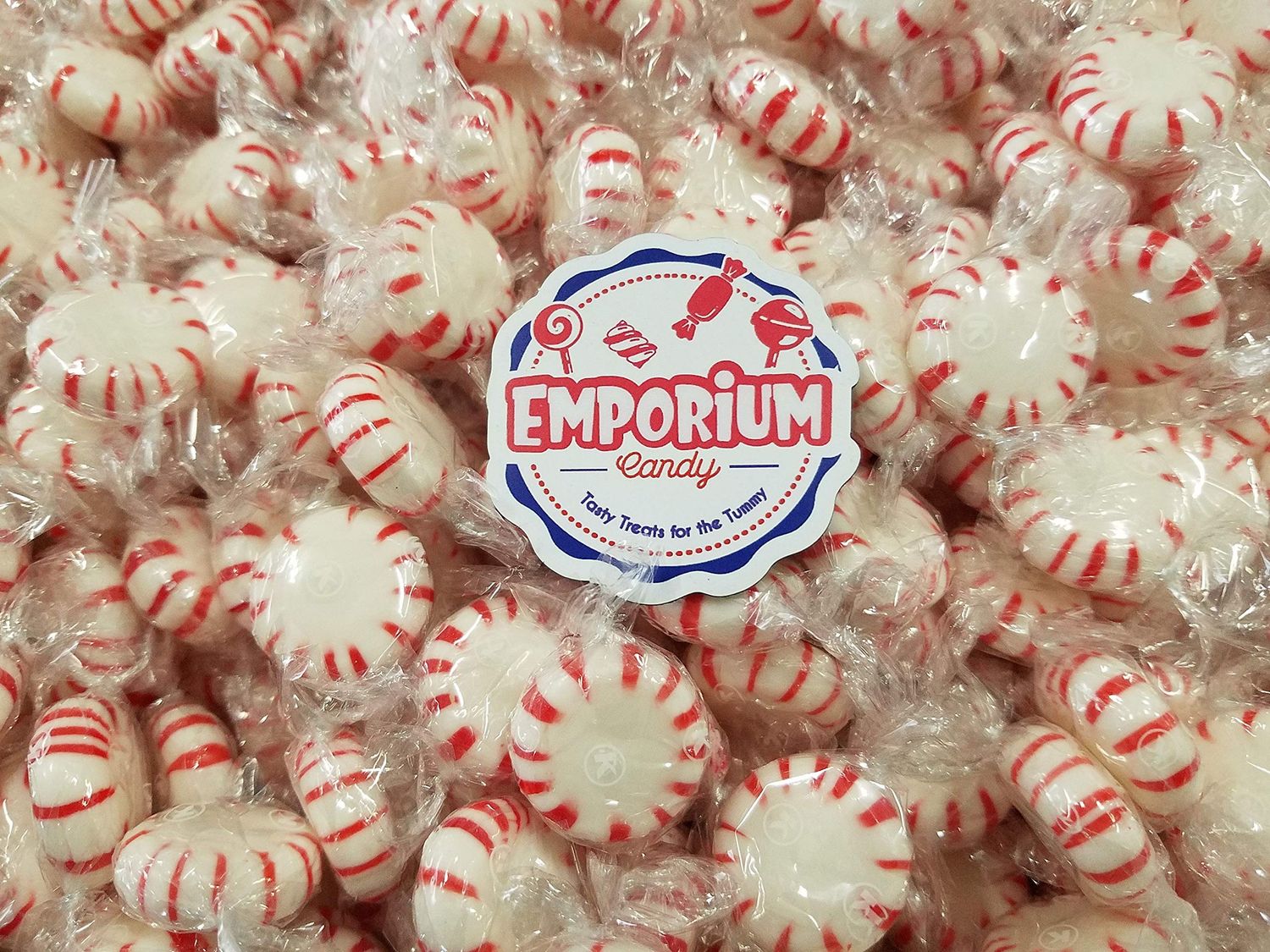 Peppermint Starlights - 2 lbs of Individually Wrapped Assorted Fresh Bulk Candy