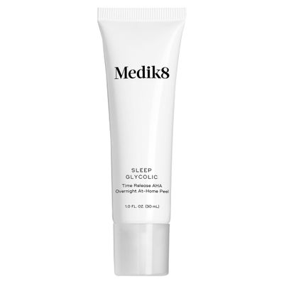 Medik8 Sleep Glycolic - Exfoliating Glycolic Acid At Home Face Peel - Overnight AHA Anti-Aging Skin Treatment - Glycerin and Korean Clover - 1.0 oz
