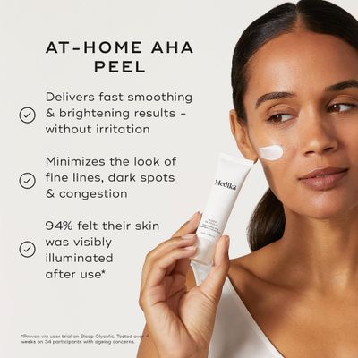 Medik8 Sleep Glycolic - Exfoliating Glycolic Acid At Home Face Peel - Overnight AHA Anti-Aging Skin Treatment - Glycerin and Korean Clover - 1.0 oz