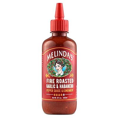 Melinda&#39;s Fire Roasted Garlic &amp; Habanero Pepper Sauce &amp; Condiment, Kosher Certified, 12 Fluid Ounce (Pack of 6)