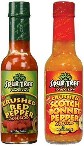 SPUR TREE JAMAICAN SCOTCH BONNET and CRUSH RED PEPPER SAUCE 5OZ (2 BTL)