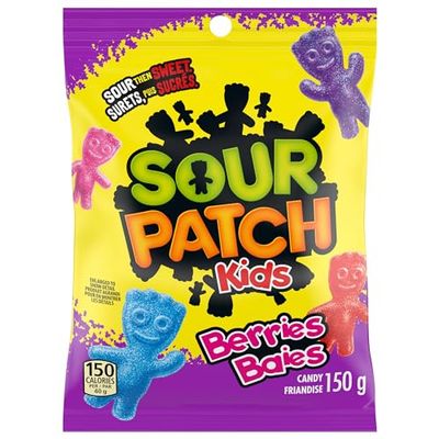 Maynards Sour Patch Kids, Berries, Candy, 150g/5.25 oz., Imported from Canada)