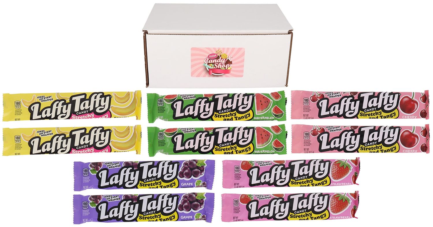 SECRET CANDY SHOP Laffy Taffy Stretchy &amp; Tangy Variety Pack of 5 Flavors (2 of each flavor, Total of 10)