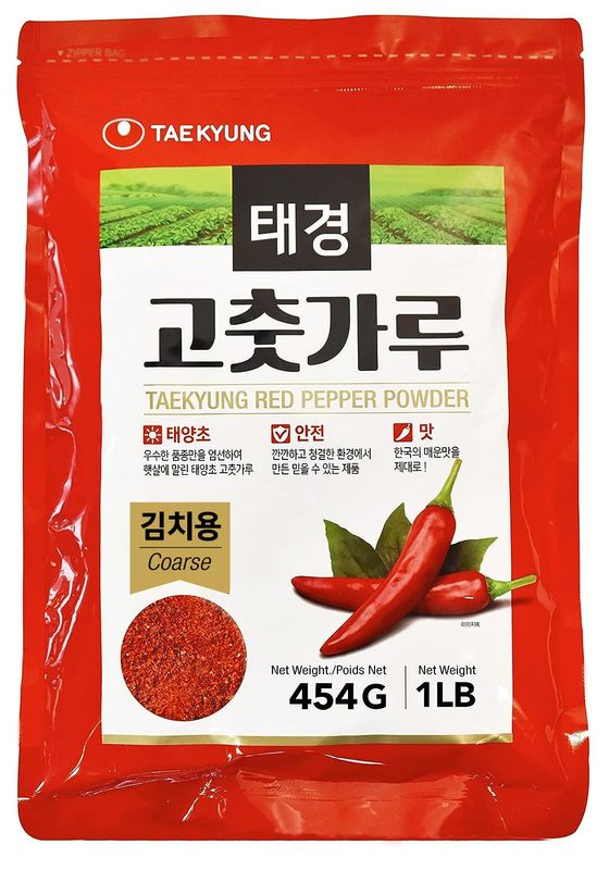 NONGSHIM TAEKYUNG Korean Chili Powder, Gochugaru Chili Flakes. Kimchi Powder (Flake, 1lb) - 100% Red Pepper Flakes for Korean &amp; Asian Food. MSG Free.