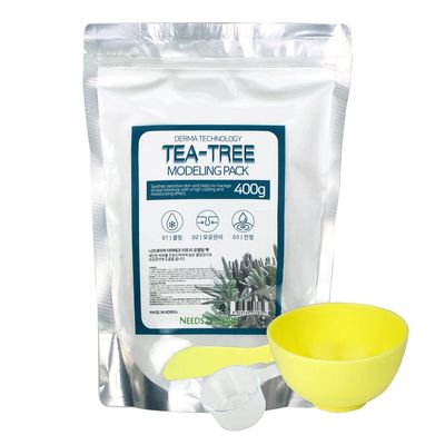 NEEDS NATURE Derma Tech Tea-tree Modeling Pack 400g Pack Tool Set