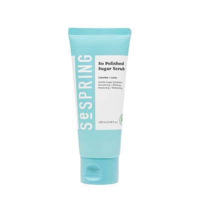 So Polished Sugar Scrub, Formulated with Camellia and Lotus, Gentle Exfoliation, Korean Skincare, Clean Beauty, Vegan, Cruelty Free, and Paraben Free