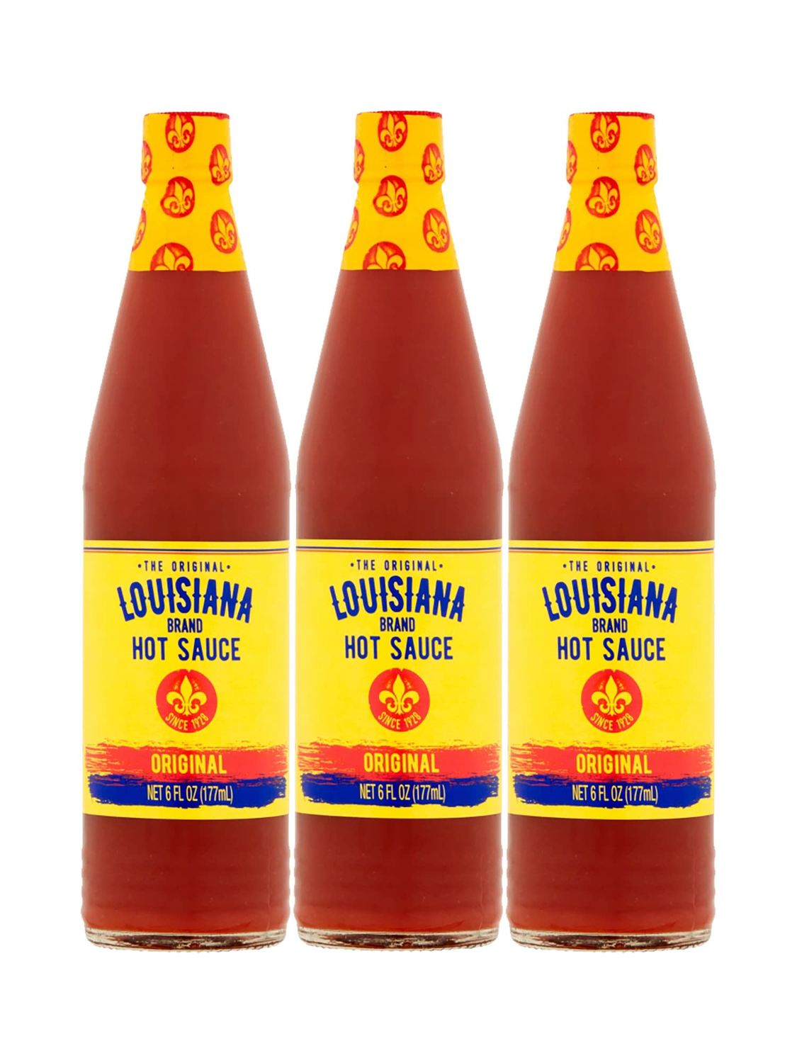 Louisiana Brand Hot Sauce, The Original Perfect Hot Sauce (6 Ounce (Pack of 3))
