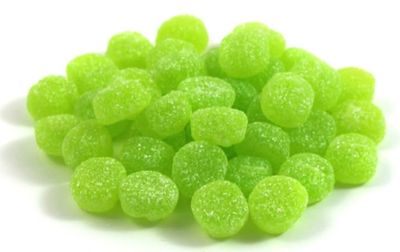 HolanDeli Gummy Sour Apple Buttons. 1lb