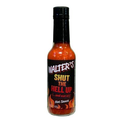 Jeff Dunham - Walter&#39;s Garlic &amp; Habanero Hot Sauce Bold and Spicy Sauce Infused with the Perfect Amount of Garlic - Shut the Hell Up (and Eat It) (Hot, 5 fl oz)