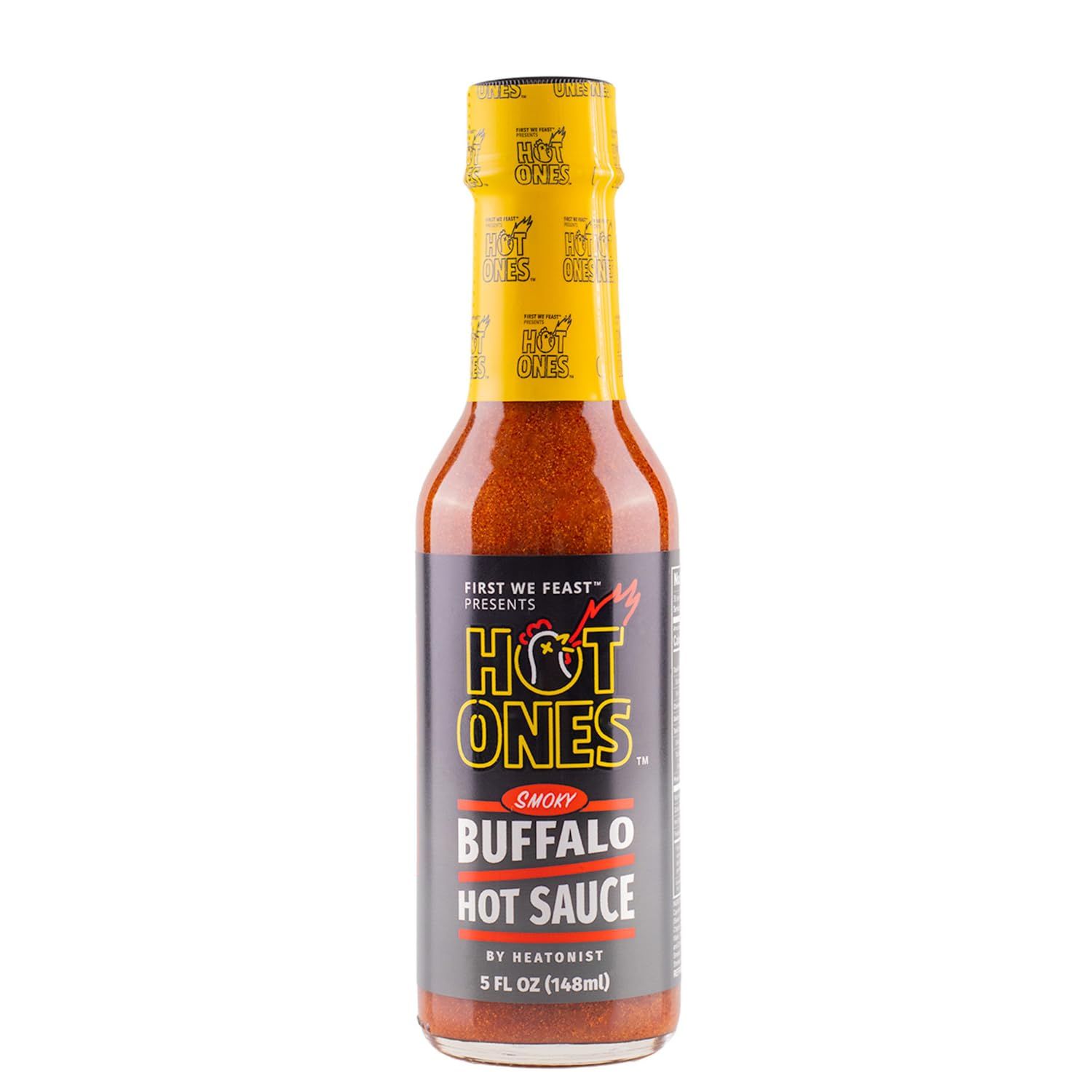 Season 24 Smoky Buffalo Hot Ones Hot Sauce, Subtle-Heat with Flavors of Cayenne, Chipotle &amp; Red Bell Peppers, Made With All Natural Ingredients, 5 fl oz Bottle (1-Pack)