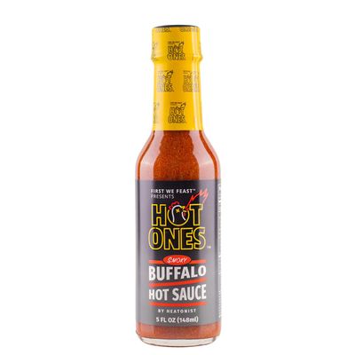 Season 24 Smoky Buffalo Hot Ones Hot Sauce, Subtle-Heat with Flavors of Cayenne, Chipotle &amp; Red Bell Peppers, Made With All Natural Ingredients, 5 fl oz Bottle (1-Pack)