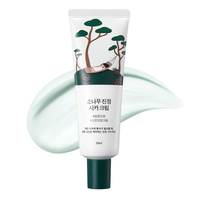 ROUND LAB Pine Calming Cica Cream 1.69 Fl Oz, Low-Acidic Soothing Moisturizer with Pine Cica, BHA LHA, and Hyaluronic Acid for Skin Barrier Support, Sebum Control, and Hydration, Korean Skincare